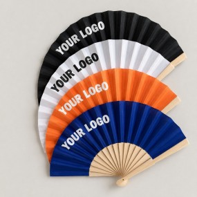 Houten waaiers bedrukken met logo